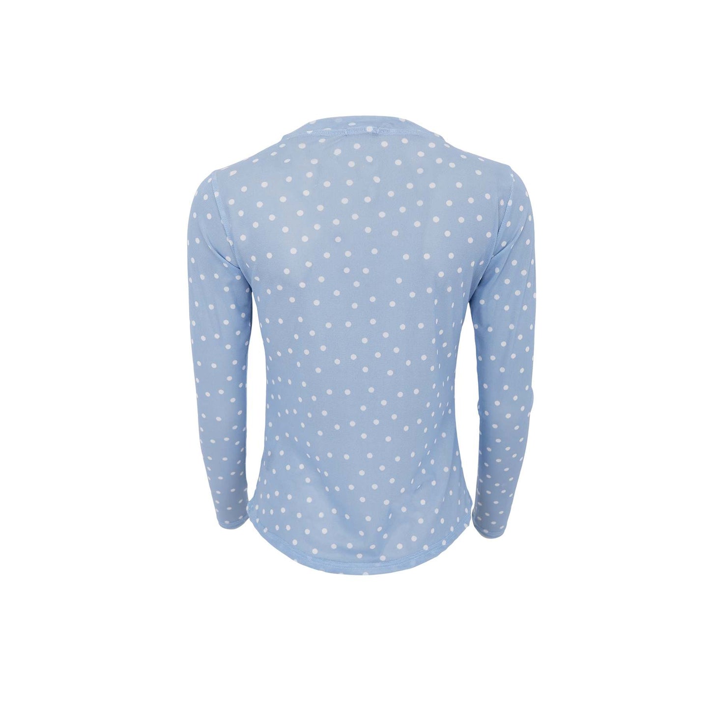 Black Colour Annie Mesh Blouse Blue Dot