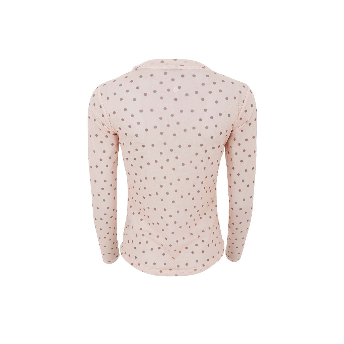 Black Colour Annie Mesh Blouse Powder Dot