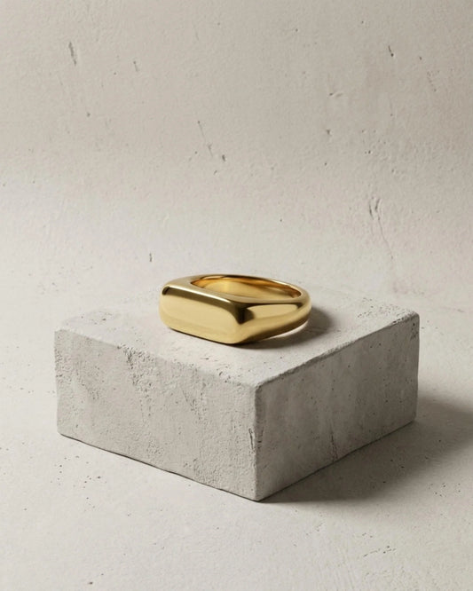 DNSKCopenhagen Passion Waterproof Firkantet ring 18K gullbelagt