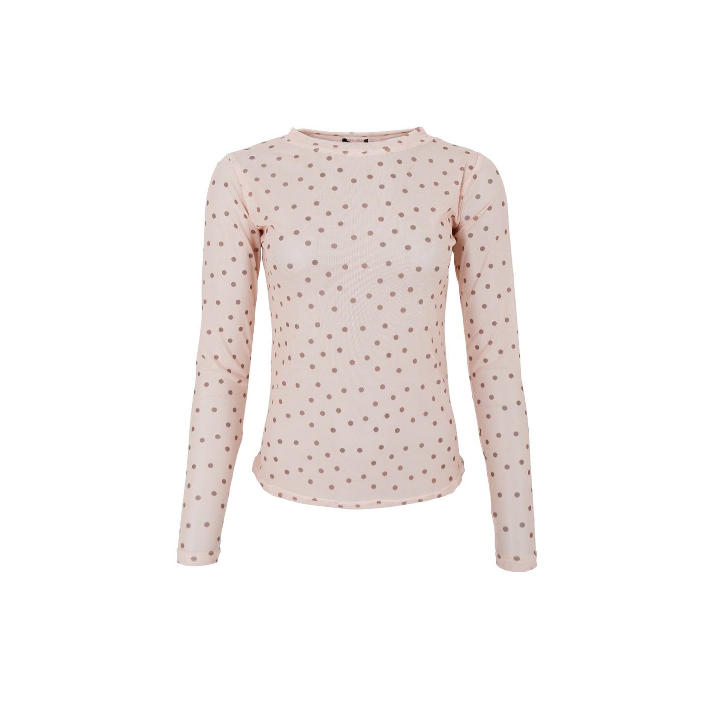 Black Colour Annie Mesh Blouse Powder Dot