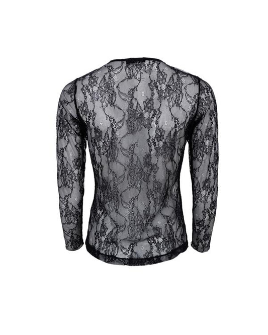 Black Colour Lara Lace Blouse - Black