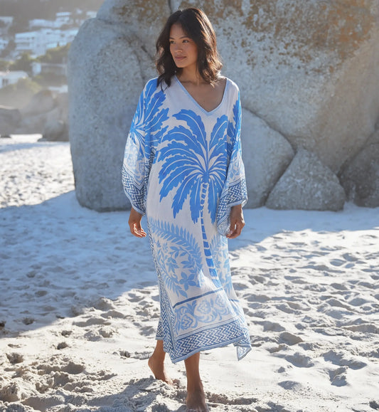 Miss June Rhoda Caftan Blue