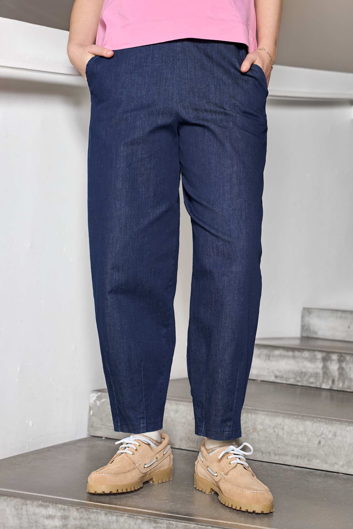 Black Colour Denice Denim Barrel Pant