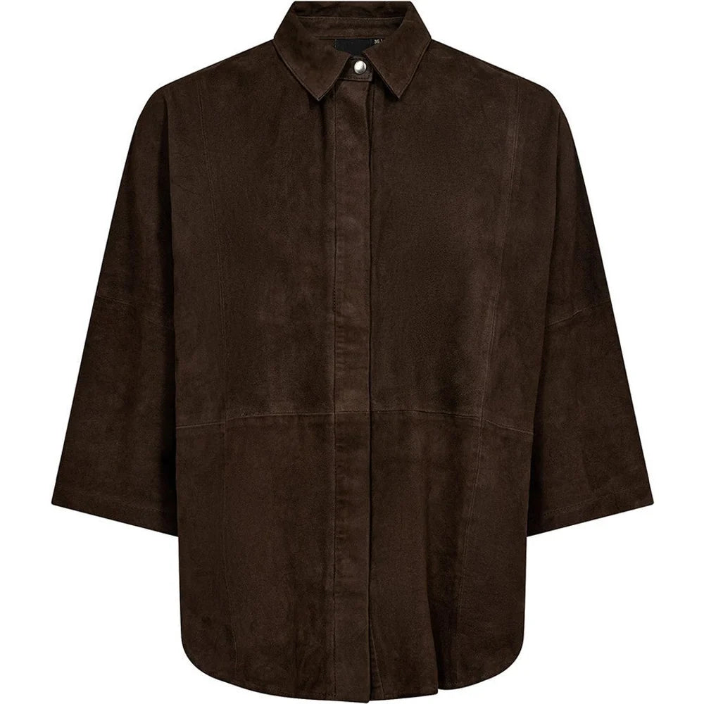 Depeche Tenna ruskinn skjorte / 51412 - Dusty brown
