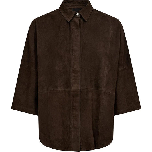 Depeche Tenna ruskinn skjorte / 51412 - Dusty brown