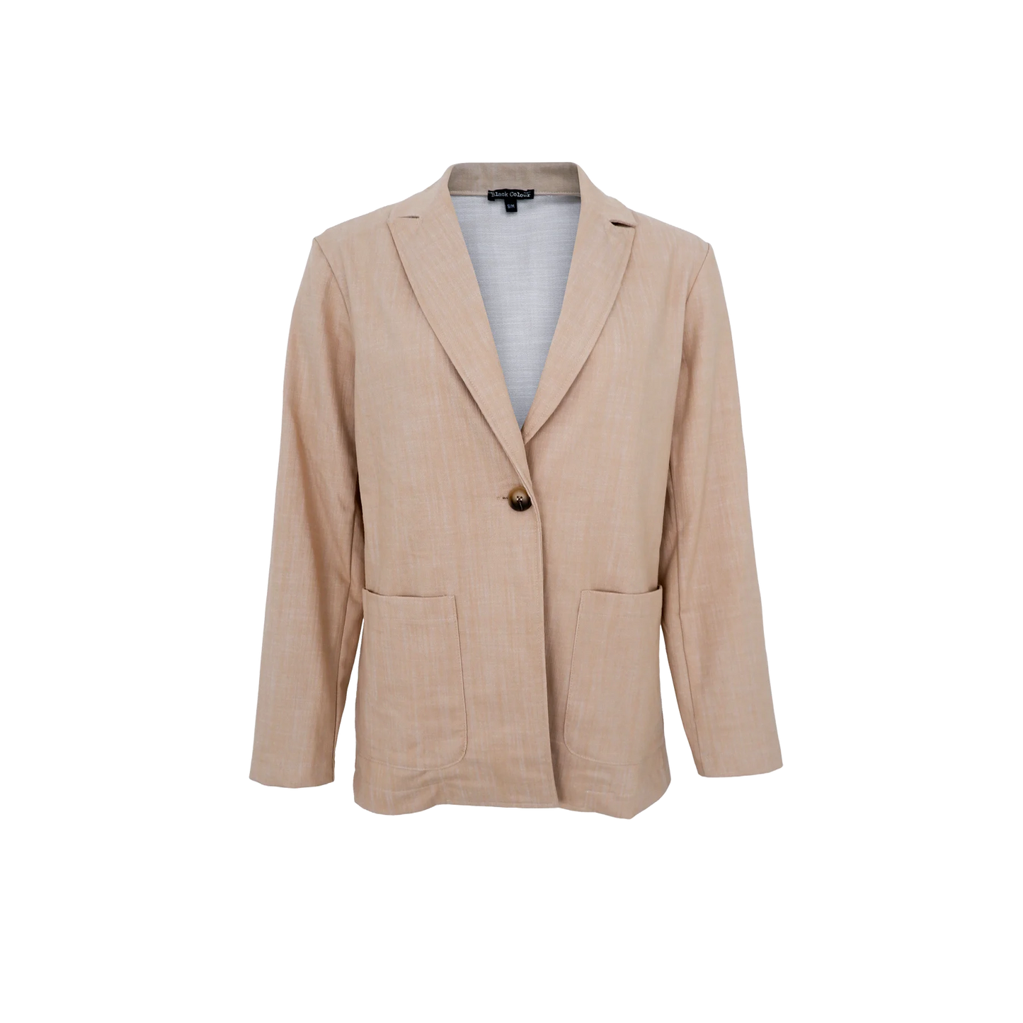 Black Colour Box Blazer Sand