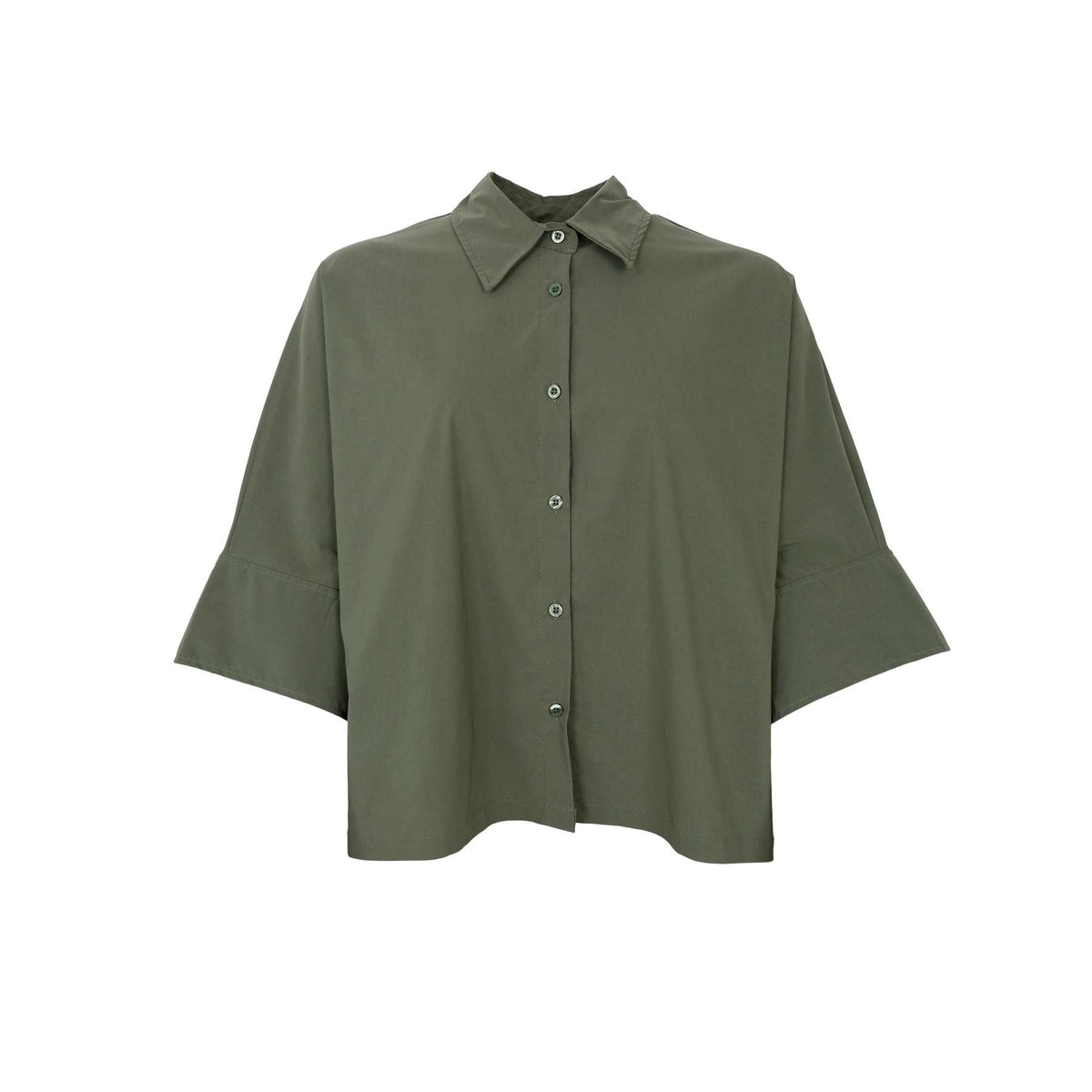 Black Colour Davina Loose Shirt Army