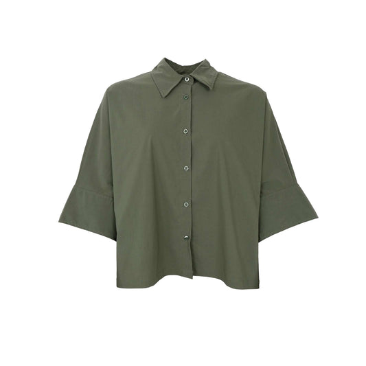 Black Colour Davina Loose Shirt Army