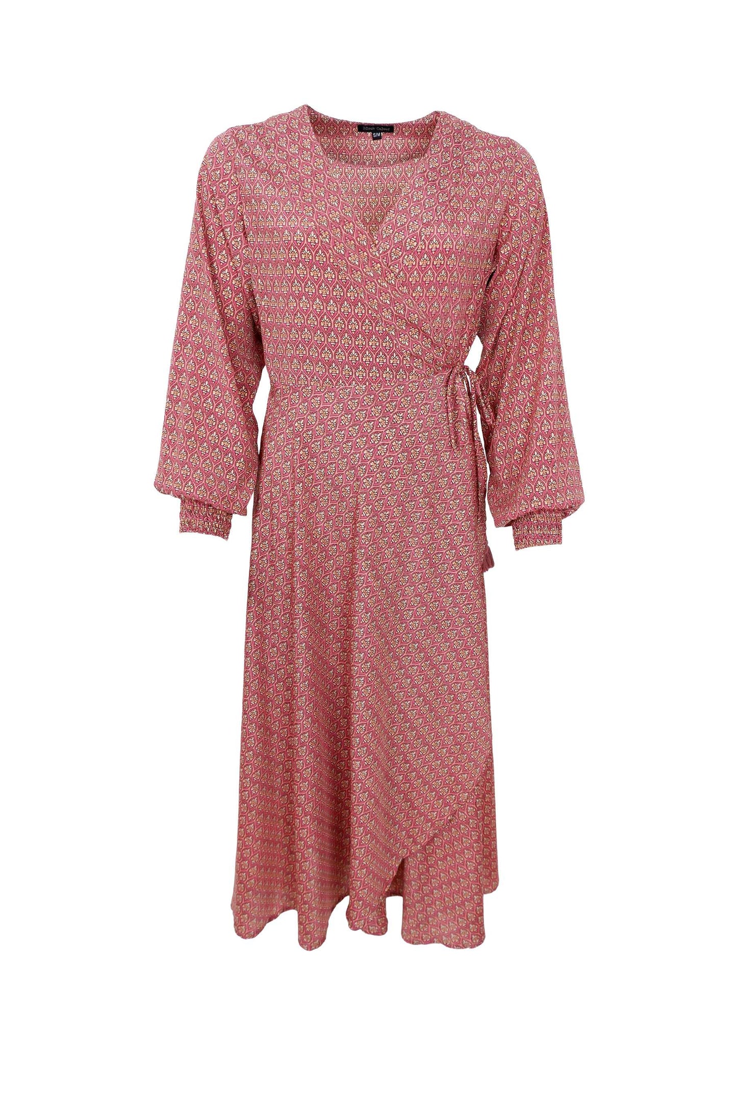 Black Colour Luna Wrap Dress Berry