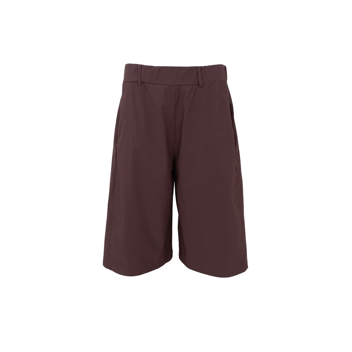 Black Colour Davina Panel Shorts Coffee