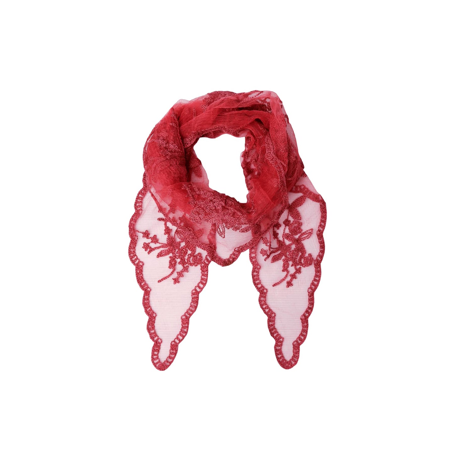 Black Colour Miriana Triangle Lace Scarf