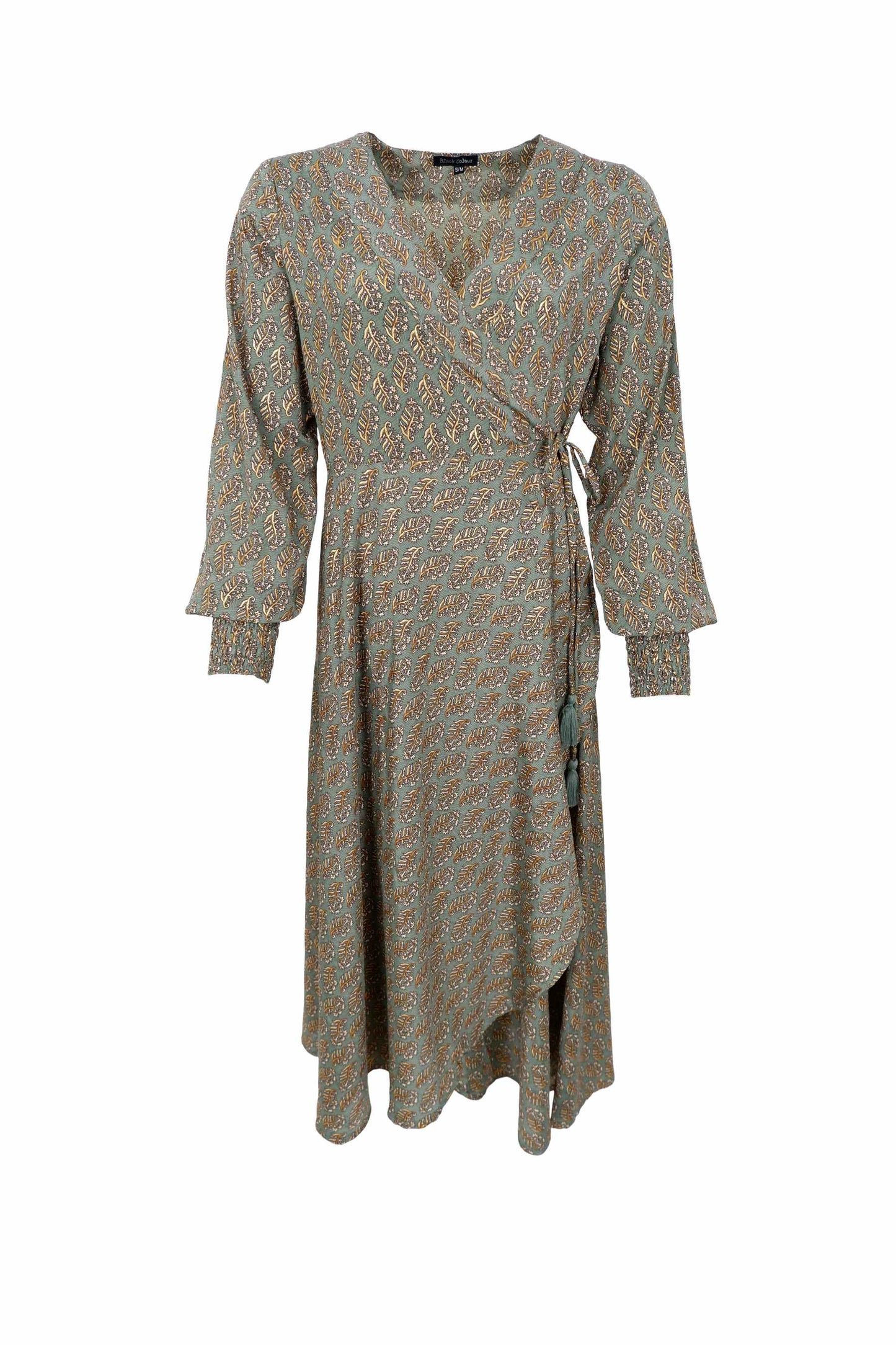 Black Colour Luna Wrap Dress Grønn