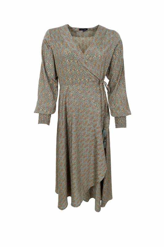 Black Colour Luna Wrap Dress Grønn