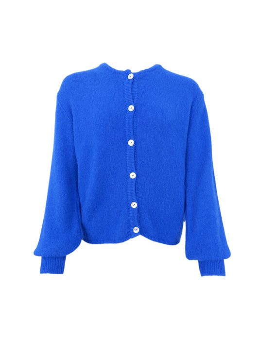 Black Colour Bella Knit Cardigan 1205 - Cobalt