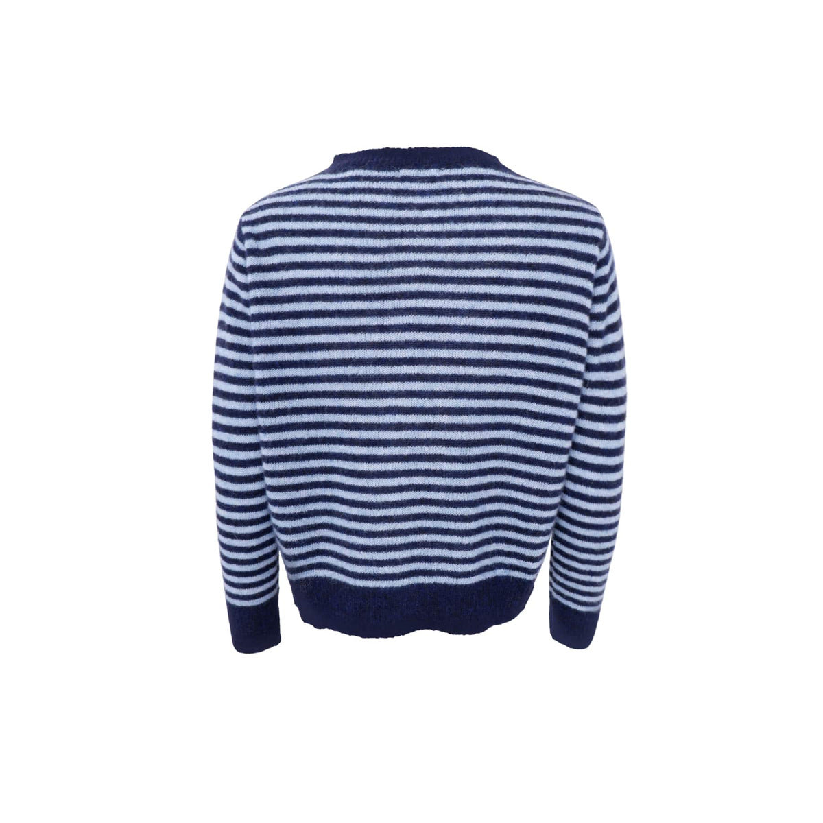 Black Colour Dell Striped Knit Cardigan Navy