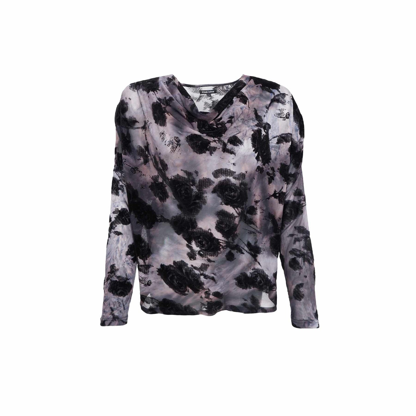 Black Colour Ilma Mesh Bluse