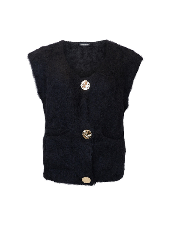 Black Colour Bjoerk Knitted Vest  1217 Flere farger