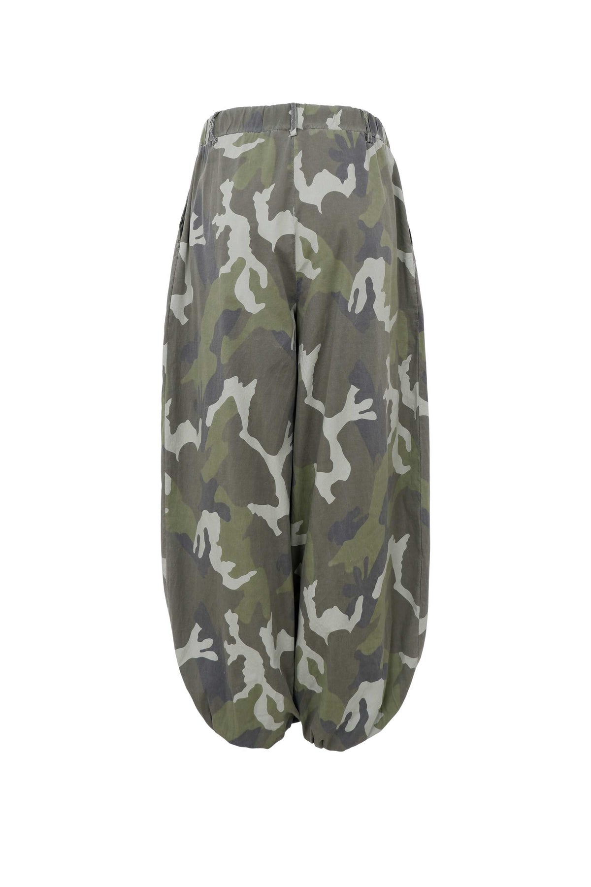 Black Colour Ally Balloon Pant Army Camouflage
