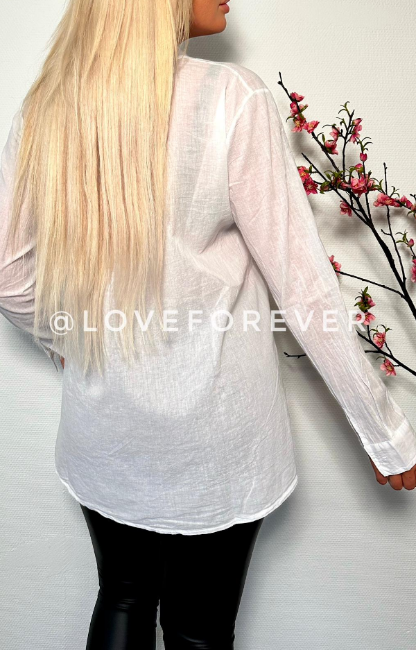 Love Forever Nikita Cotton Shirt White
