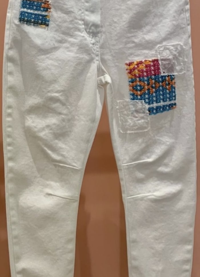 Cabana Living Patch Jeans Off white